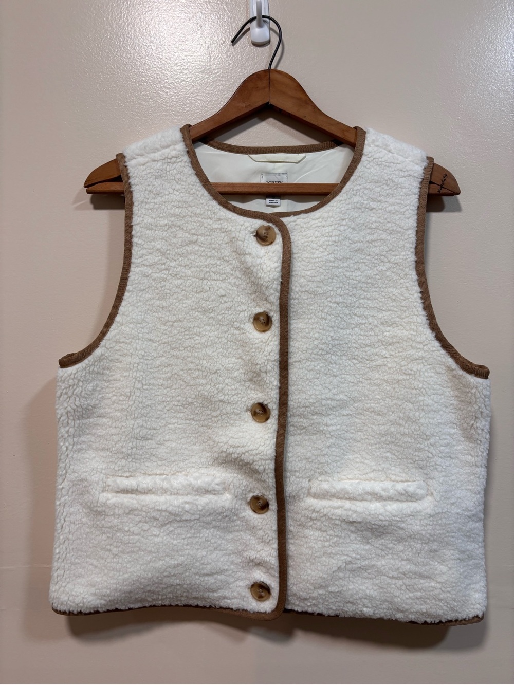 J.Crew Sherpa welt-pocket vest S - Picture 4 of 5